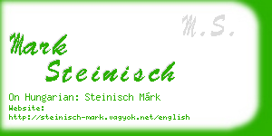 mark steinisch business card