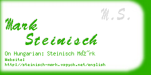 mark steinisch business card